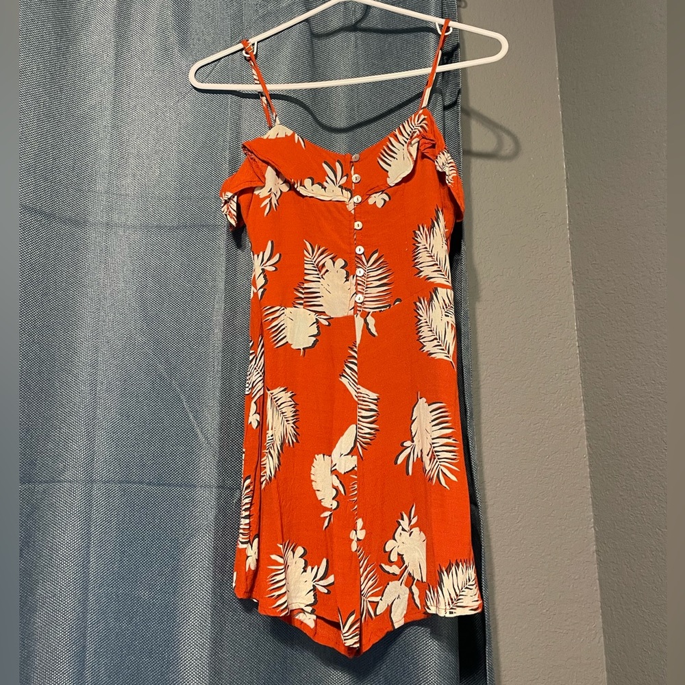 Orange Beachy Romper